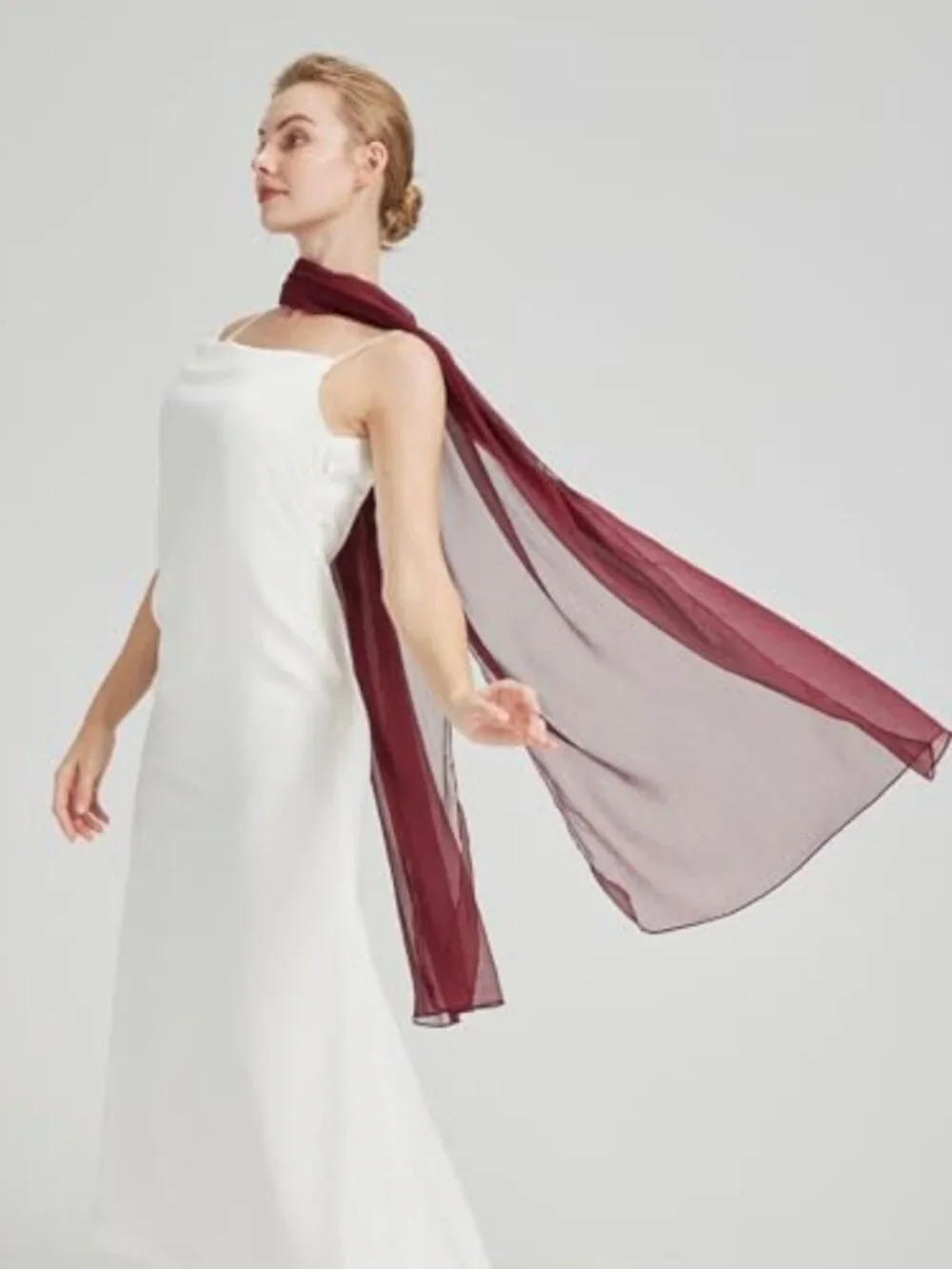 Sheer Bridal Shawl for Wedding Dress - 3 Ways to Wear Capelet Scarf for